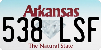 AR license plate 538LSF