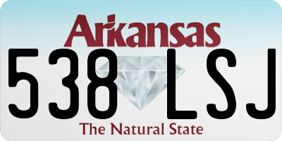 AR license plate 538LSJ