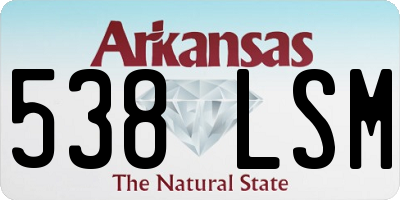 AR license plate 538LSM