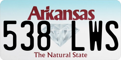 AR license plate 538LWS