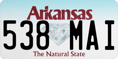 AR license plate 538MAI