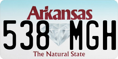 AR license plate 538MGH