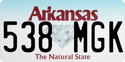 AR license plate 538MGK