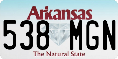 AR license plate 538MGN