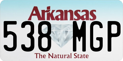 AR license plate 538MGP