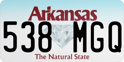 AR license plate 538MGQ