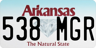 AR license plate 538MGR