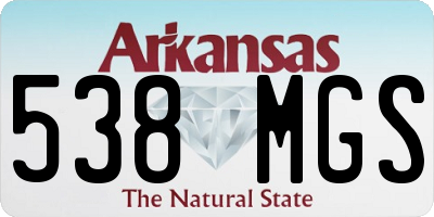 AR license plate 538MGS