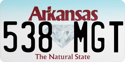 AR license plate 538MGT