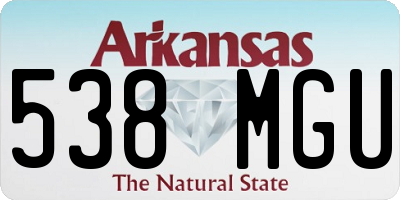 AR license plate 538MGU