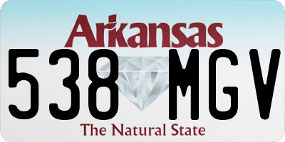 AR license plate 538MGV