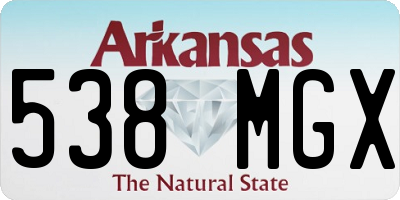 AR license plate 538MGX