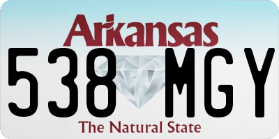 AR license plate 538MGY