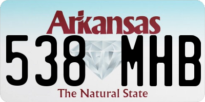 AR license plate 538MHB