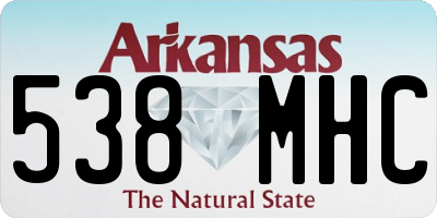 AR license plate 538MHC
