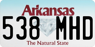 AR license plate 538MHD