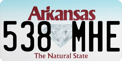 AR license plate 538MHE