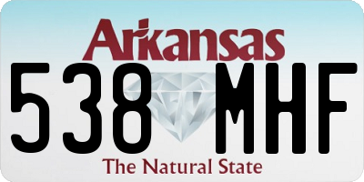 AR license plate 538MHF