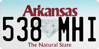 AR license plate 538MHI