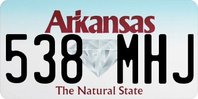 AR license plate 538MHJ