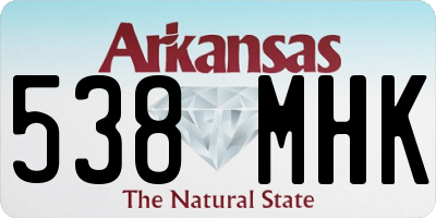 AR license plate 538MHK