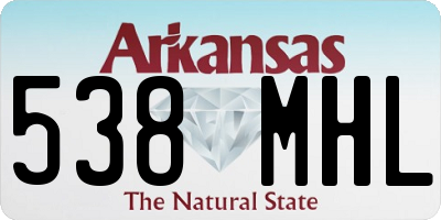 AR license plate 538MHL