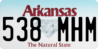 AR license plate 538MHM