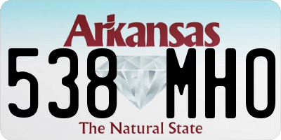 AR license plate 538MHO