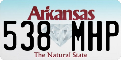 AR license plate 538MHP
