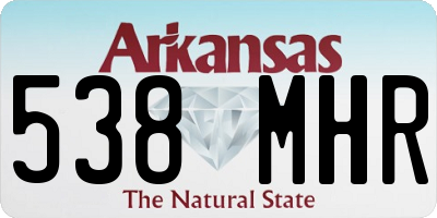 AR license plate 538MHR