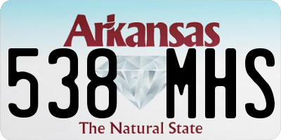 AR license plate 538MHS
