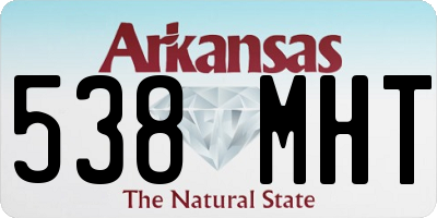 AR license plate 538MHT