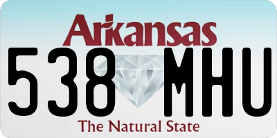 AR license plate 538MHU