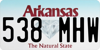 AR license plate 538MHW