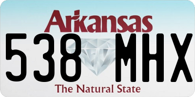 AR license plate 538MHX