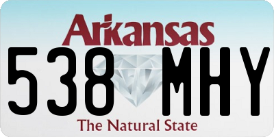AR license plate 538MHY
