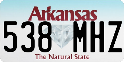AR license plate 538MHZ