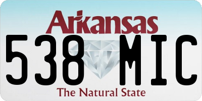 AR license plate 538MIC