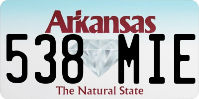 AR license plate 538MIE