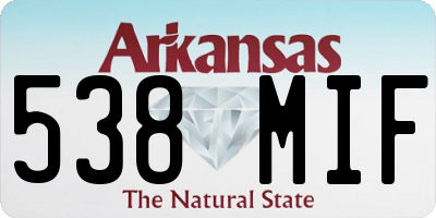 AR license plate 538MIF