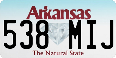 AR license plate 538MIJ