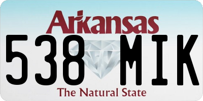 AR license plate 538MIK