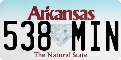 AR license plate 538MIN