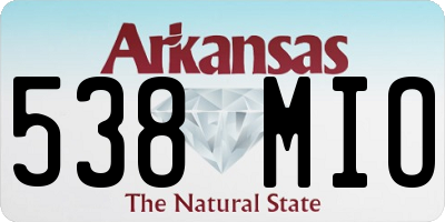 AR license plate 538MIO