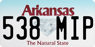 AR license plate 538MIP