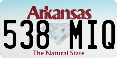AR license plate 538MIQ