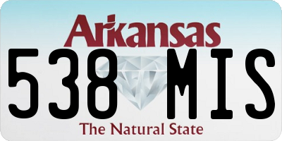 AR license plate 538MIS