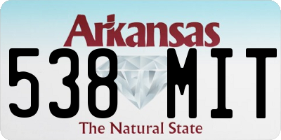 AR license plate 538MIT