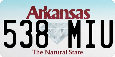 AR license plate 538MIU