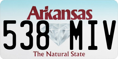 AR license plate 538MIV